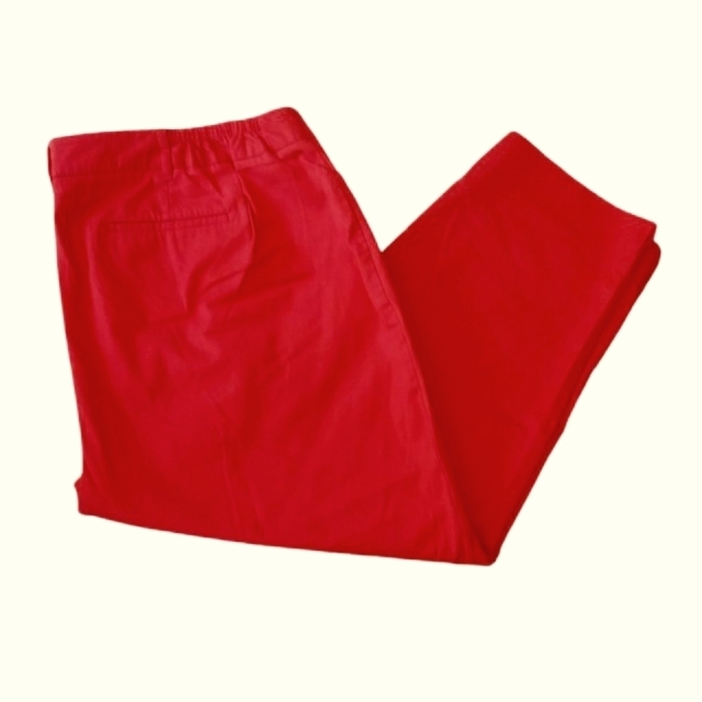 NWT Talbot's Red Perfect Crop Pants Size 20W Petite